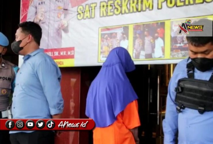 (Foto: Pelaku yang telah diamankan polisi usai membuang bayinya/ist)
