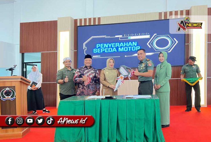 Perkuat Mobilitas Babinsa, Pemkab Berau Hibahkan 13 Motor Trail