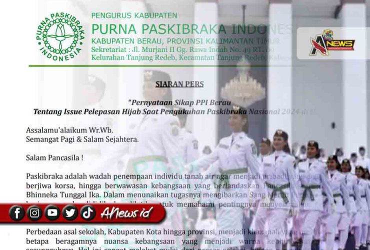 PPI Berau ‘Mengutuk’ Tindakan BPIP yang Memaksa Paskibraka Putri di IKN Lepas Hijab