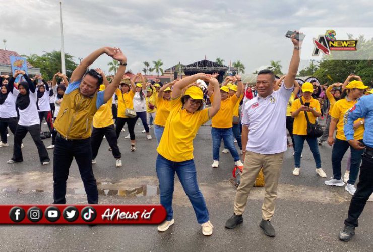 Senam Bersama Srikandi Lovers Dibanjiri Kaum Hawa
